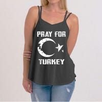 PRAY FOR TURKEY FLAG BROKEN Turkish Women's Strappy Tank