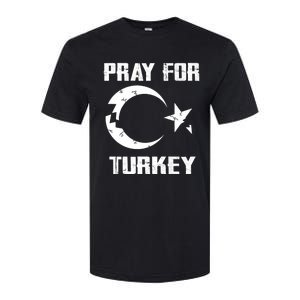 PRAY FOR TURKEY FLAG BROKEN Turkish Softstyle CVC T-Shirt