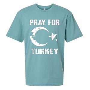 PRAY FOR TURKEY FLAG BROKEN Turkish Sueded Cloud Jersey T-Shirt