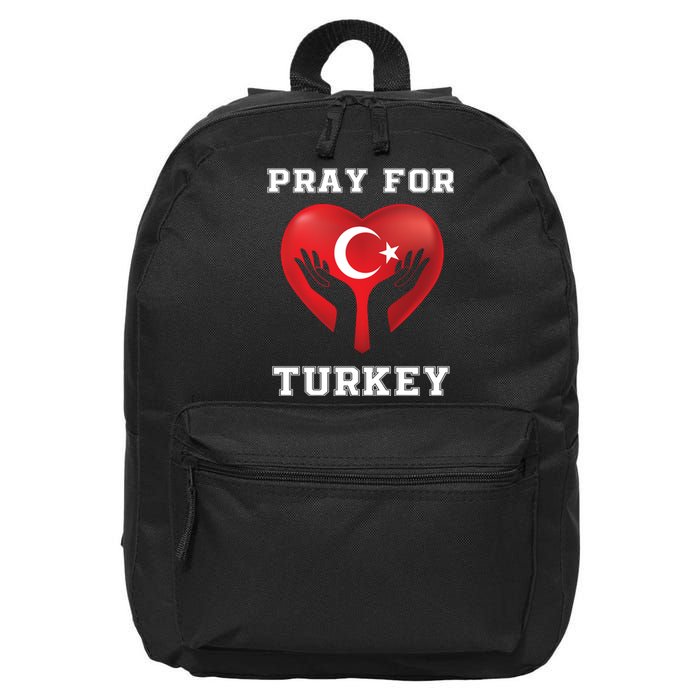 Pray For Turkey Support Turkish Turkey Map 16 in Basic Backpack