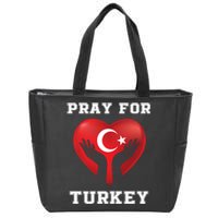 Pray For Turkey Support Turkish Turkey Map Zip Tote Bag