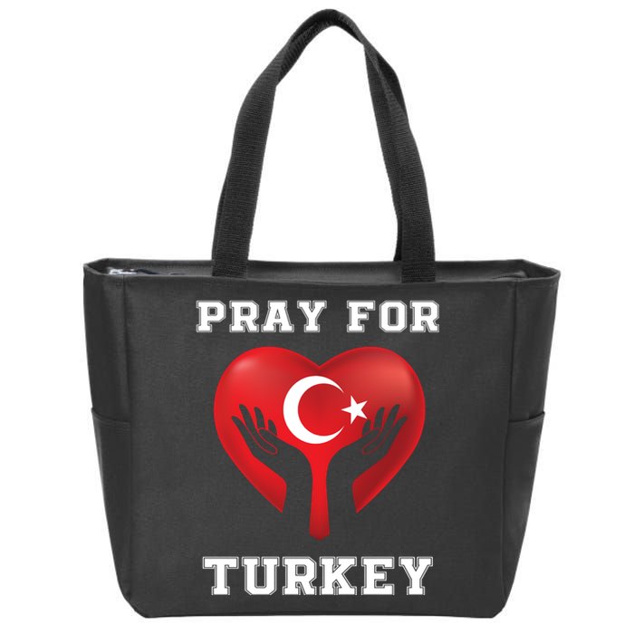 Pray For Turkey Support Turkish Turkey Map Zip Tote Bag