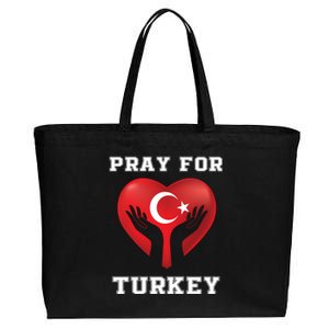 Pray For Turkey Support Turkish Turkey Map Cotton Canvas Jumbo Tote