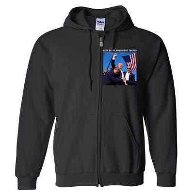 Pray For Trump Donald Trump Statement Trump Shooter Full Zip Hoodie