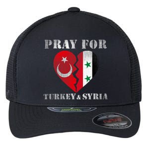 Pray For Turkey Syria Earthquake Support Rebuild Flexfit Unipanel Trucker Cap