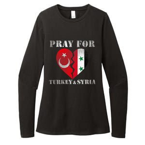 Pray For Turkey Syria Earthquake Support Rebuild Womens CVC Long Sleeve Shirt