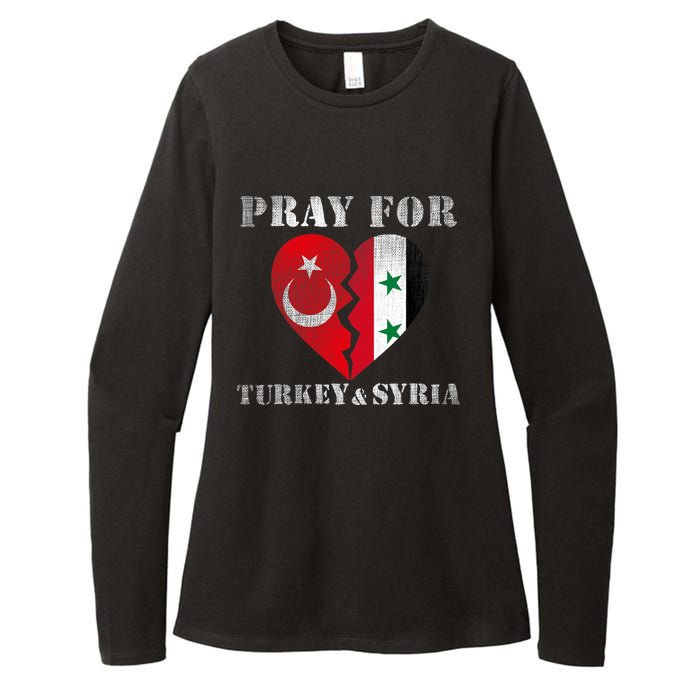 Pray For Turkey Syria Earthquake Support Rebuild Womens CVC Long Sleeve Shirt