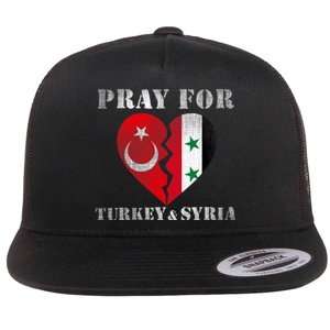 Pray For Turkey Syria Earthquake Support Rebuild Flat Bill Trucker Hat