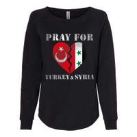 Pray For Turkey Syria Earthquake Support Rebuild Womens California Wash Sweatshirt