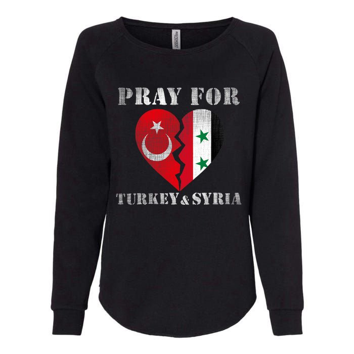 Pray For Turkey Syria Earthquake Support Rebuild Womens California Wash Sweatshirt