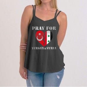 Pray For Turkey Syria Earthquake Support Rebuild Women's Strappy Tank