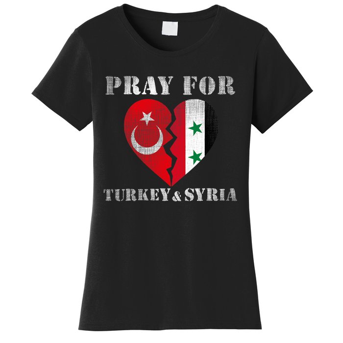 Pray For Turkey Syria Earthquake Support Rebuild Women's T-Shirt