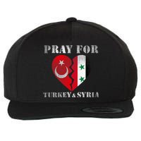 Pray For Turkey Syria Earthquake Support Rebuild Wool Snapback Cap