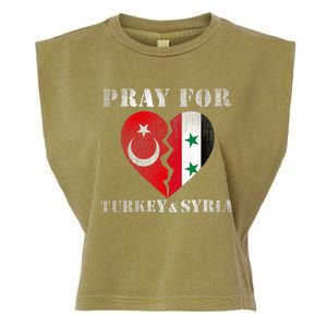 Pray For Turkey Syria Earthquake Support Rebuild Garment-Dyed Women's Muscle Tee