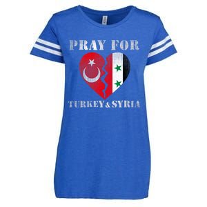 Pray For Turkey Syria Earthquake Support Rebuild Enza Ladies Jersey Football T-Shirt