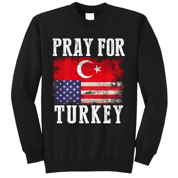 Pray For Turkey Vintage Flag Turkey Sweatshirt