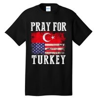 Pray For Turkey Vintage Flag Turkey Tall T-Shirt