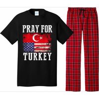 Pray For Turkey Vintage Flag Turkey Pajama Set