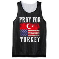 Pray For Turkey Vintage Flag Turkey Mesh Reversible Basketball Jersey Tank