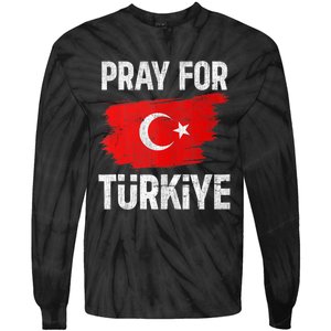 PRAY FOR TURKEY, Pray For Türkiye Tie-Dye Long Sleeve Shirt