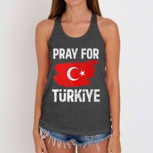 PRAY FOR TURKEY, Pray For Türkiye Women's Knotted Racerback Tank