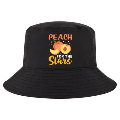 Peach For The Stars Veganism Design For Fruitarian Gift Cool Comfort Performance Bucket Hat