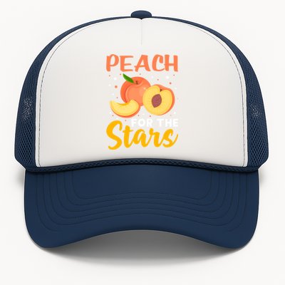 Peach For The Stars Veganism Design For Fruitarian Gift Trucker Hat