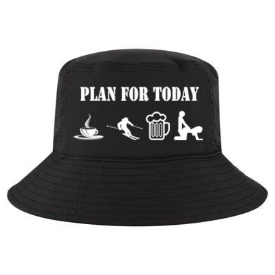 Plan For The Day Coffee Go Skiing And S Funny Ski Gift Cool Comfort Performance Bucket Hat