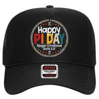 Pi For Teacher Vintage 314 Pi Happy Pi Day High Crown Mesh Back Trucker Hat