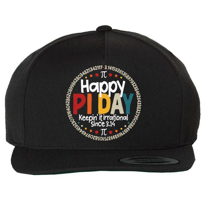 Pi For Teacher Vintage 314 Pi Happy Pi Day Wool Snapback Cap