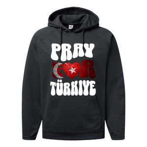 Pray For Turkiye Turkey Tees, Turkey Flag, Support Turkey Performance Fleece Hoodie