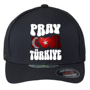 Pray For Turkiye Turkey Tees, Turkey Flag, Support Turkey Flexfit Unipanel Trucker Cap