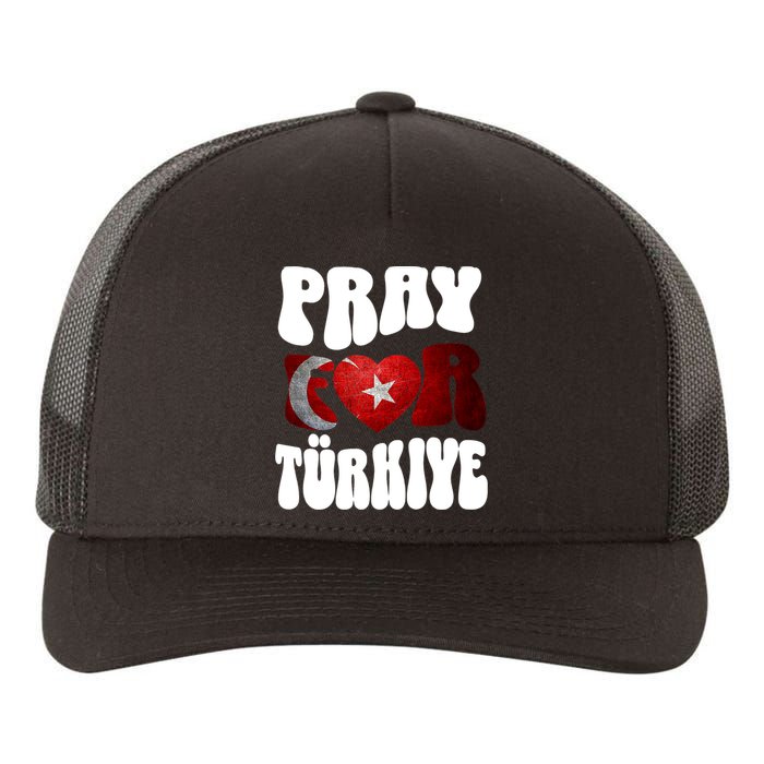 Pray For Turkiye Turkey Tees, Turkey Flag, Support Turkey Yupoong Adult 5-Panel Trucker Hat