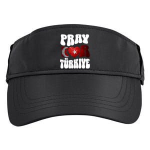 Pray For Turkiye Turkey Tees, Turkey Flag, Support Turkey Adult Drive Performance Visor