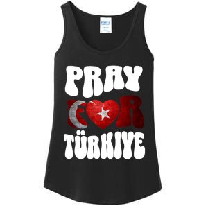 Pray For Turkiye Turkey Tees, Turkey Flag, Support Turkey Ladies Essential Tank