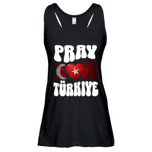 Pray For Turkiye Turkey Tees, Turkey Flag, Support Turkey Ladies Essential Flowy Tank