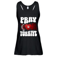 Pray For Turkiye Turkey Tees, Turkey Flag, Support Turkey Ladies Essential Flowy Tank