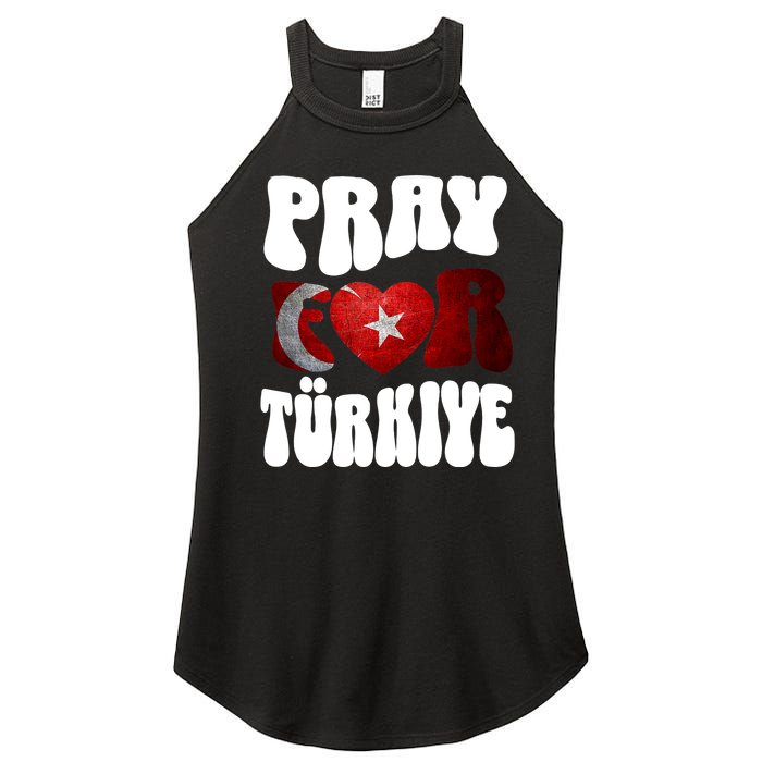 Pray For Turkiye Turkey Tees, Turkey Flag, Support Turkey Women's Perfect Tri Rocker Tank