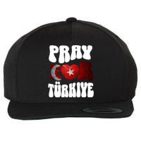 Pray For Turkiye Turkey Tees, Turkey Flag, Support Turkey Wool Snapback Cap