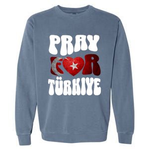 Pray For Turkiye Turkey Tees, Turkey Flag, Support Turkey Garment-Dyed Sweatshirt