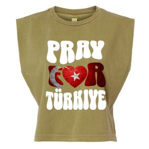 Pray For Turkiye Turkey Tees, Turkey Flag, Support Turkey Garment-Dyed Women's Muscle Tee