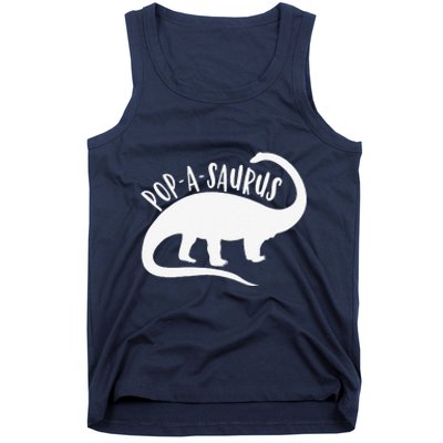 Popasaurus Funny T Papa Birthday Grandpa Gift Tank Top