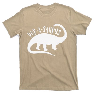 Popasaurus Funny T Papa Birthday Grandpa Gift T-Shirt