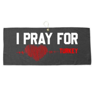 Pray For Turkey, Pray For Türkiye, I Stand With Turkey Large Microfiber Waffle Golf Towel