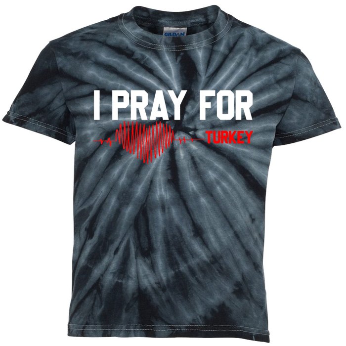 Pray For Turkey, Pray For Türkiye, I Stand With Turkey Kids Tie-Dye T-Shirt