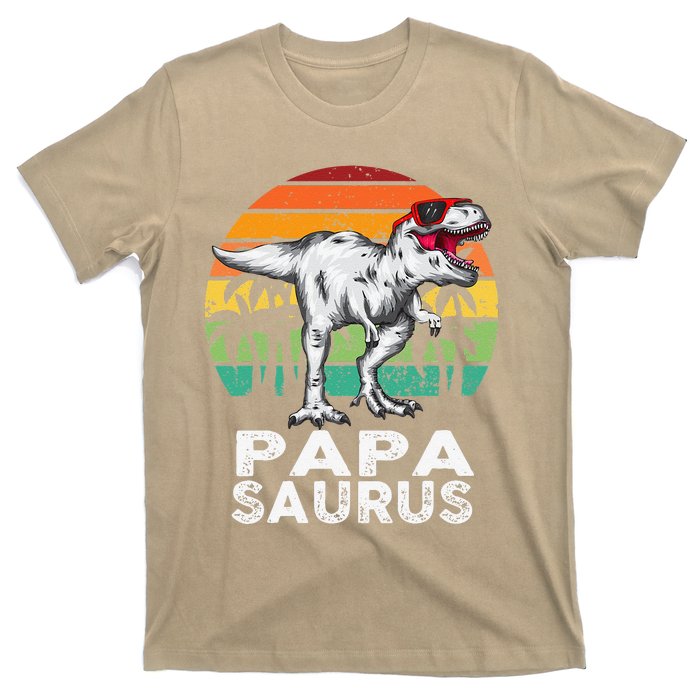 Papasaurus Funny T Rex Dinosaur Papa Saurus Family Matching T-Shirt