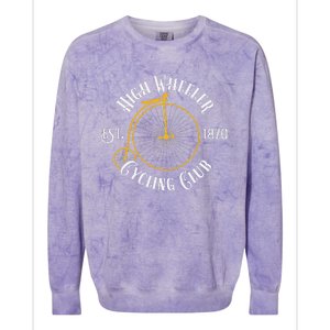 Penny Farthing T High Wheeler Cycling Club Bicycle Colorblast Crewneck Sweatshirt