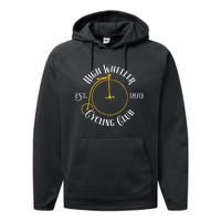 Penny Farthing T High Wheeler Cycling Club Bicycle Performance Fleece Hoodie