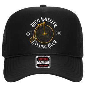 Penny Farthing T High Wheeler Cycling Club Bicycle High Crown Mesh Back Trucker Hat