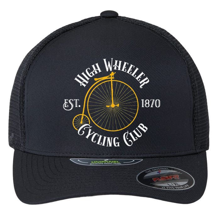 Penny Farthing T High Wheeler Cycling Club Bicycle Flexfit Unipanel Trucker Cap